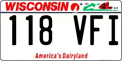 WI license plate 118VFI
