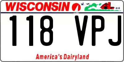 WI license plate 118VPJ