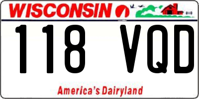 WI license plate 118VQD