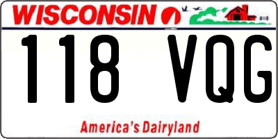 WI license plate 118VQG