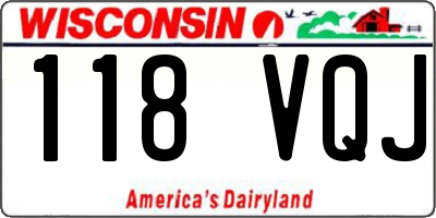 WI license plate 118VQJ