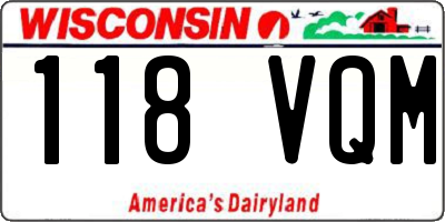WI license plate 118VQM