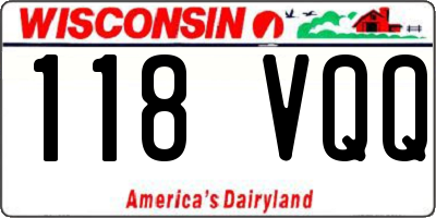WI license plate 118VQQ