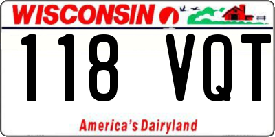 WI license plate 118VQT