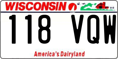 WI license plate 118VQW