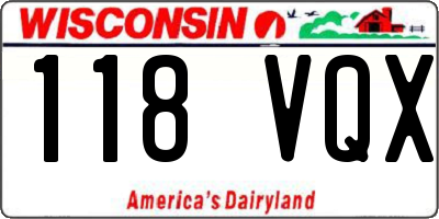 WI license plate 118VQX