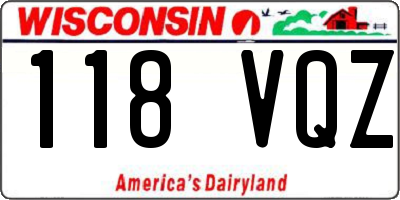WI license plate 118VQZ