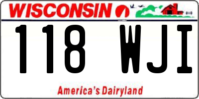 WI license plate 118WJI