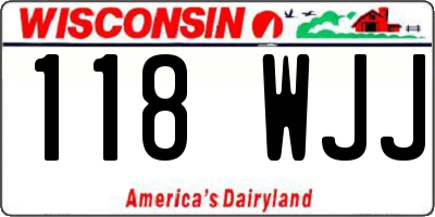 WI license plate 118WJJ