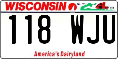 WI license plate 118WJU