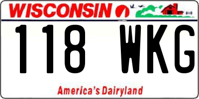 WI license plate 118WKG