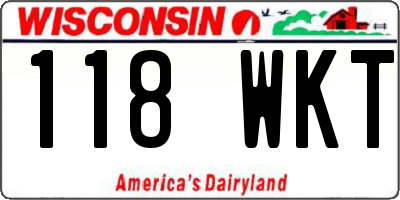 WI license plate 118WKT