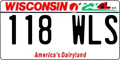 WI license plate 118WLS