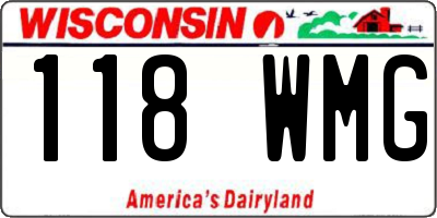 WI license plate 118WMG