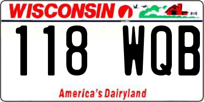 WI license plate 118WQB