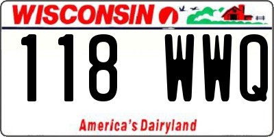 WI license plate 118WWQ