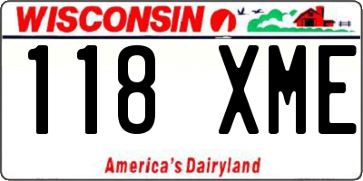 WI license plate 118XME