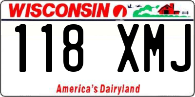 WI license plate 118XMJ