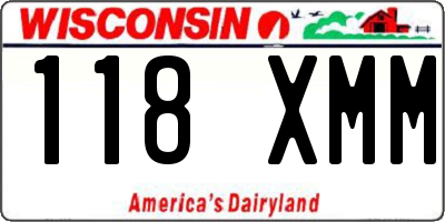 WI license plate 118XMM