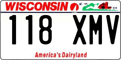WI license plate 118XMV