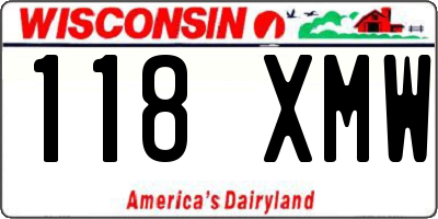WI license plate 118XMW