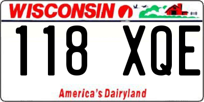 WI license plate 118XQE