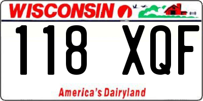 WI license plate 118XQF