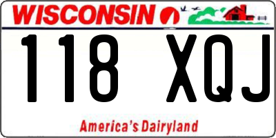 WI license plate 118XQJ