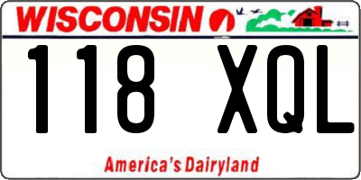 WI license plate 118XQL