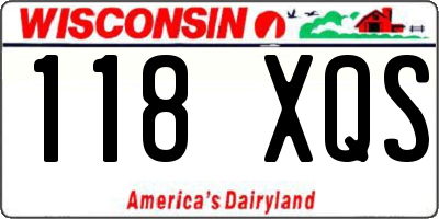 WI license plate 118XQS