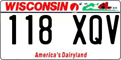 WI license plate 118XQV