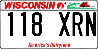 WI license plate 118XRN