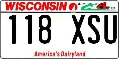 WI license plate 118XSU