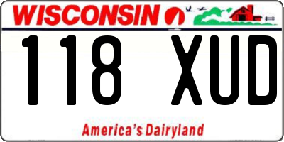 WI license plate 118XUD