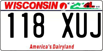 WI license plate 118XUJ