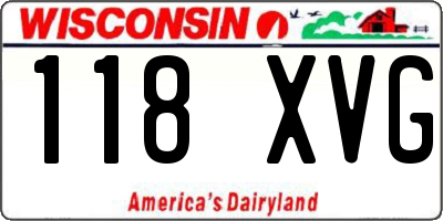 WI license plate 118XVG