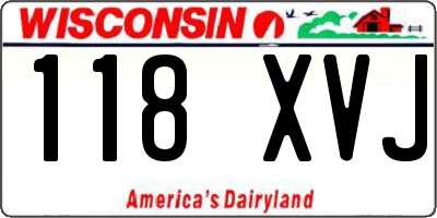 WI license plate 118XVJ