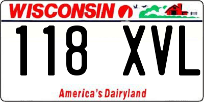 WI license plate 118XVL