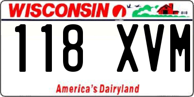 WI license plate 118XVM