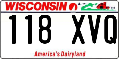 WI license plate 118XVQ