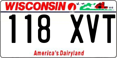 WI license plate 118XVT