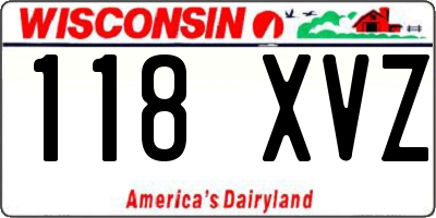 WI license plate 118XVZ