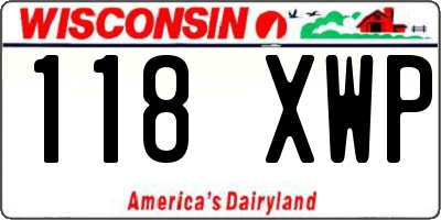 WI license plate 118XWP