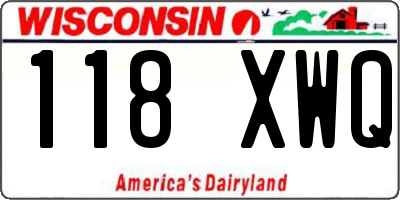 WI license plate 118XWQ