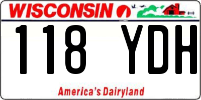 WI license plate 118YDH