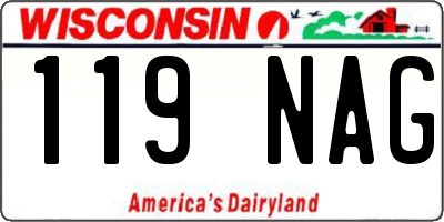 WI license plate 119NAG