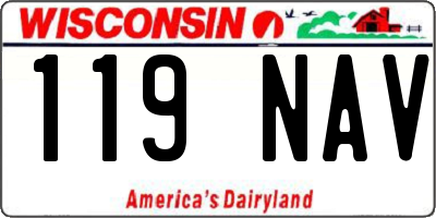 WI license plate 119NAV