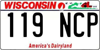WI license plate 119NCP