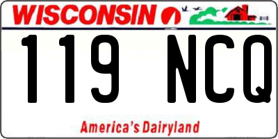 WI license plate 119NCQ