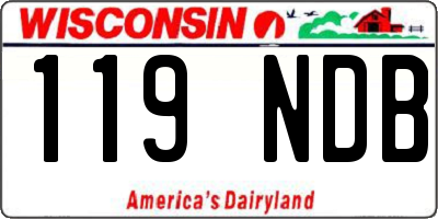 WI license plate 119NDB